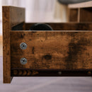 Tavolino Basso 123,8x56x38 cm in Truciolare Marrone Rustico