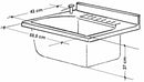 Mobile Lavatoio 60x50x85cm 2 Ante Asse in Termoplastico Montegrappa Marella Bianco con Cesto