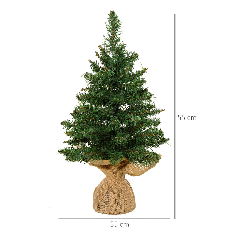 Mini Albero di Natale Artificiale 45 cm 50 Rami  Pino Verde