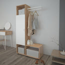 Mobile da ingresso 82x36x165 cm Krell rovere bianco