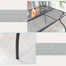 Tavolo da Giardino 150x90x73 cm in Acciaio Nero