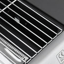 Barbecue a Gas GPL 2 Fuochi 2,8kW in Acciaio con Ruote e Mensole Nero