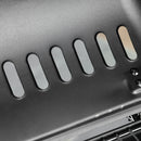 Barbecue a Gas GPL 2 Fuochi 2,8kW in Acciaio con Ruote e Mensole Nero