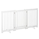 Cancelletto di Sicurezza Pieghevole per Animali Domestici 155x35,5x76 cm in MDF Bianco