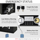 Cassaforte a Mobile Digitale a Batteria 35x30x39,3 cm in Acciaio Nera