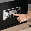 Cassaforte a Mobile Digitale a Batteria 35x30x39,3 cm in Acciaio Nera