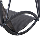 Dondolo 3 Posti da Giardino 189x133x176,5 cn in Metallo e Poliestere Grigio