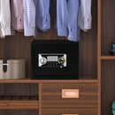 Cassaforte a Mobile Elettroinica a Batteria 38x30x30 cm in Acciaio Nera