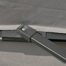 Ombrellone da Giardino con Luci LED a Pannello Solare Ø2,66m in Metallo e Poliestere Grigio