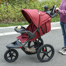 Passeggino Leggero per Bambini 3 Ruote Pieghevole Reclinabile Rosso