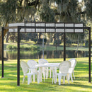 Pergola da Giardino 3,48x3m in Alluminio e Policarbonato Grigio