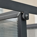 Pergola da Giardino 3,48x3m in Alluminio e Policarbonato Grigio