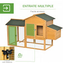 Pollaio Gabbia per Galline 168x75x103 cm con Area Aperta