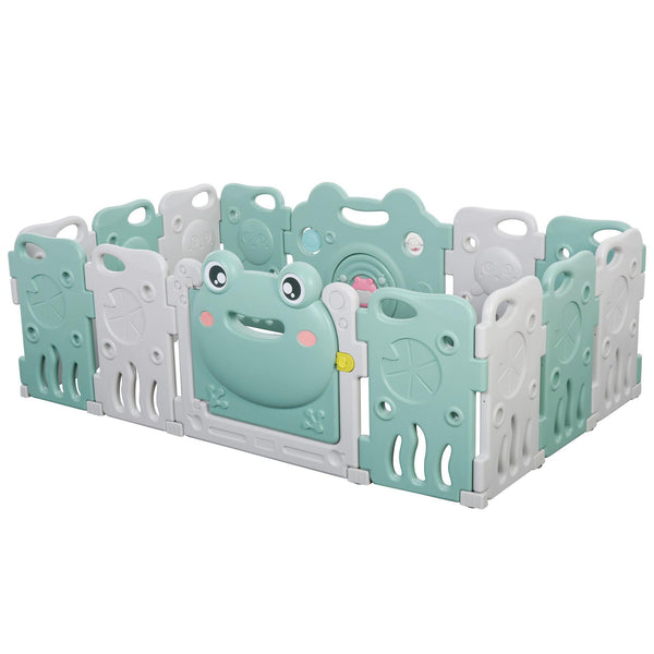 Box Recinto Attività per Bambini 154x154x62 cm in Plastica Verde sconto