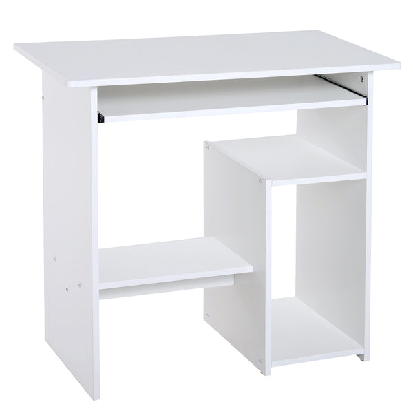 Scrivania da Ufficio Compatta 80x45x75 cm in Legno Bianco sconto