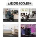 Scrivania da Ufficio Doppia 200x53x100 cm in Metallo e MDF Nero Marrone