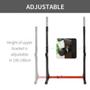 Set 2 Supporti Bilanciere Porta Manubri per Pesi Max 200 Kg Argento e Nero