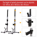 Set 2 Supporti Bilanciere Porta Manubri per Pesi Max 200 Kg Argento e Nero