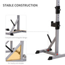 Set 2 Supporti Bilanciere Porta Manubri per Pesi Max 200 Kg Argento e Nero