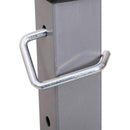 Set 2 Supporti Bilanciere Porta Manubri per Pesi Max 200 Kg Argento e Nero