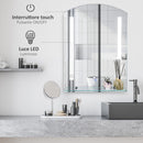 Specchio Bagno 50x15,1x70 cm con Luce LED Mensola e Struttura in Alluminio