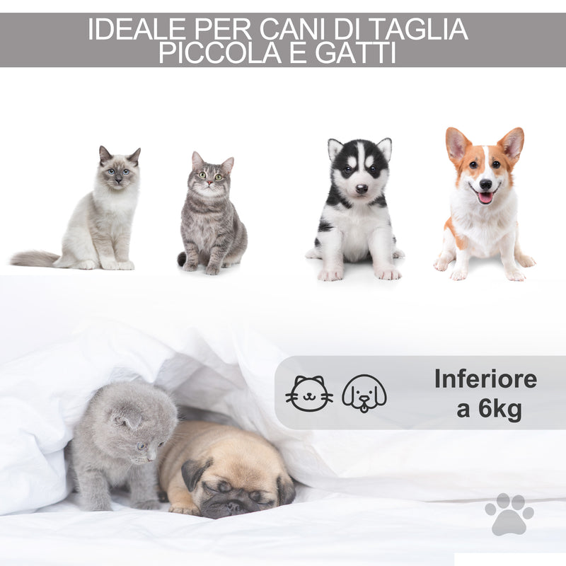 Tenda Cuccia per Gatti e Cani Piccoli Ø50x70 cm in Feltro Peluche Grigio