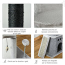 Albero Tiragraffi per Gatti 60x40x225-255 cm con Corde in Sisal Grigio