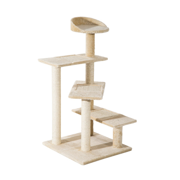 prezzo Albero Tiragraffi per Gatti 50x50x100 cm in Sisal e Peluche Beige