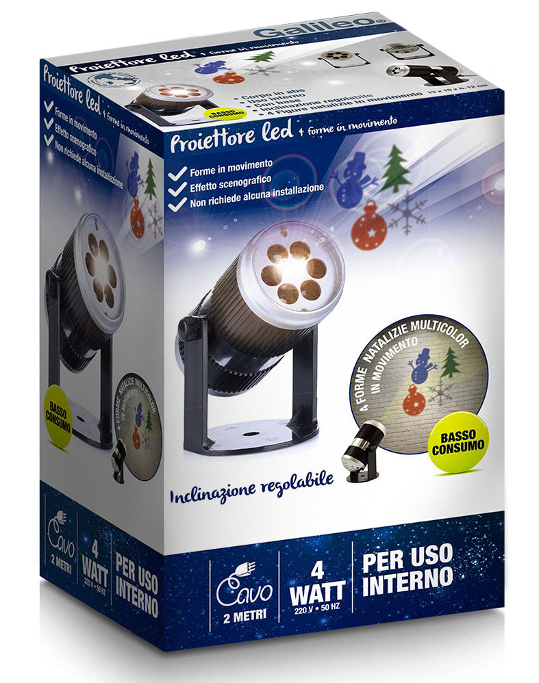 Proiettore Laser a Led 4 Forme Luci Natalizie da Interno Soriani Traditional