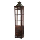 Set 3 Lanterne in Legno marrone scuro rettangolare