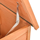 Conigliera da Giardino 125,5x100x49 cm con Casetta e Recinto Arancione