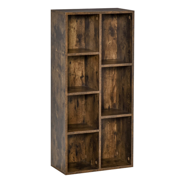 acquista Libreria 5 Ripiani 7 Cubi 50x24x106 cm in MDF Marrone Rustico