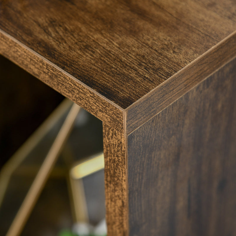 Libreria 5 Ripiani 7 Cubi 50x24x106 cm in MDF Marrone Rustico