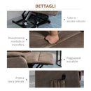 Poltrona Alzapersona Elettrica 1 Motore in Tessuto Marrone