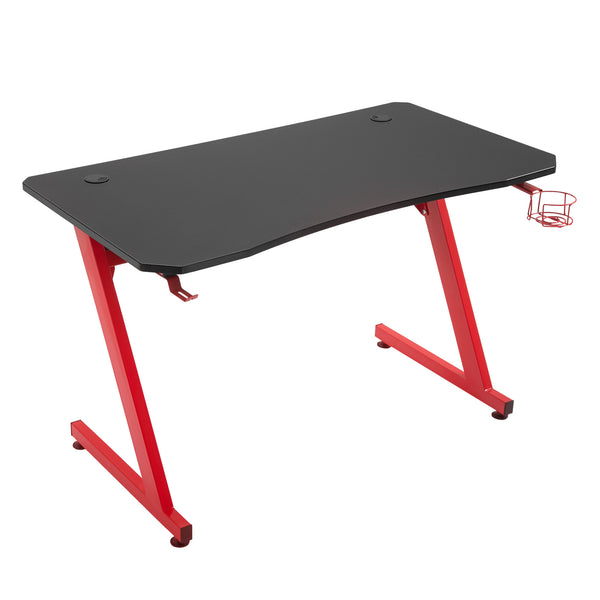 online Scrivania Gaming 120x65x74,5 cm in Legno e Acciaio  Rosso e Nera