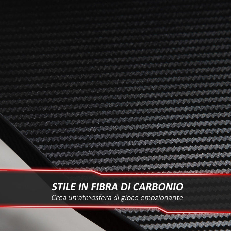 Scrivania Gaming 122x66x96 cm in Metallo e Legno Nero e Rosso