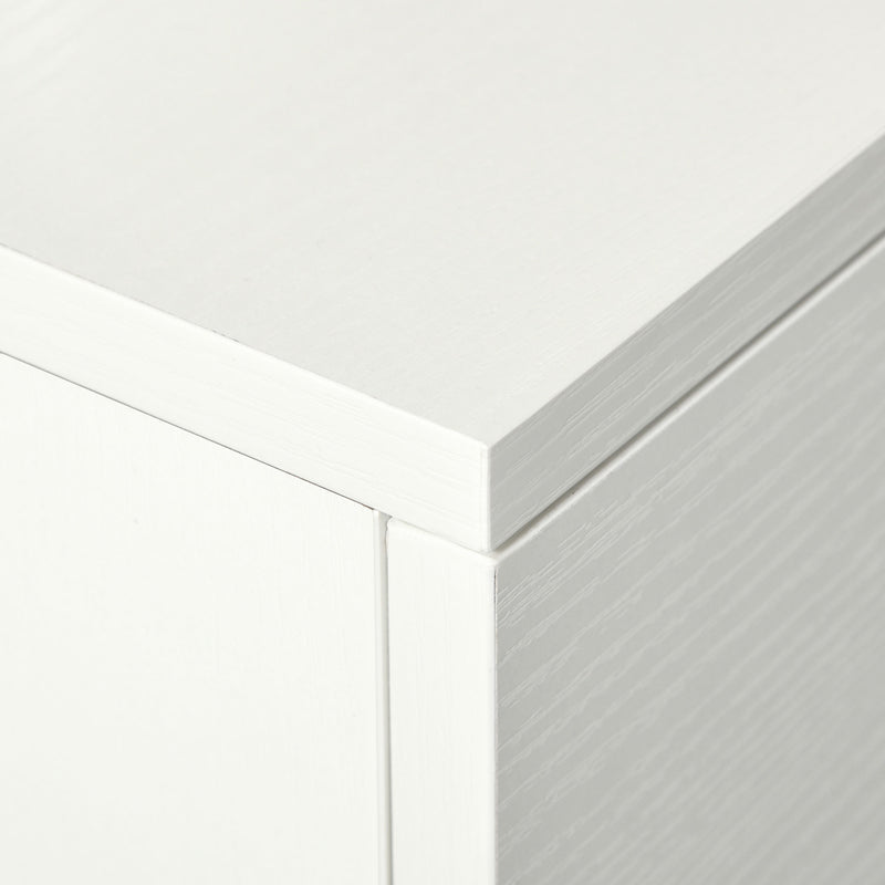 Scrivania con Cassetti e Ruote 100x36x88 cm in Metallo e MDF Bianca