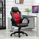 Sedia da Gaming Ergonomica in Similpelle Rosso e Nero