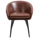 Sedia Imbottita 61x58x74 cm in Similpelle Marrone