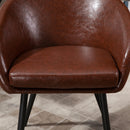 Sedia Imbottita 61x58x74 cm in Similpelle Marrone