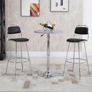 Set 2 Sgabelli Alti da Bar 42,5x48,5x104 cm in Metallo Nero