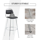 Set 2 Sgabelli Alti da Bar 42,5x48,5x104 cm in Metallo Nero