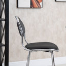 Set 2 Sgabelli Alti da Bar 42,5x48,5x104 cm in Metallo Nero