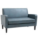 Divano 2 Posti 122x72x74 cm in Tessuto Grigio-Azzurro