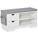 Scarpiera Salvaspazio in Legno Capacità 4 Paia 80.5 x 30.5 x 43.5 cm Bianca