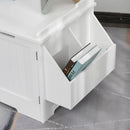 Lettiera per Gatti a 2 Ante con Portaoggetti Laterale 88,5x48x51,5 cm Bianca