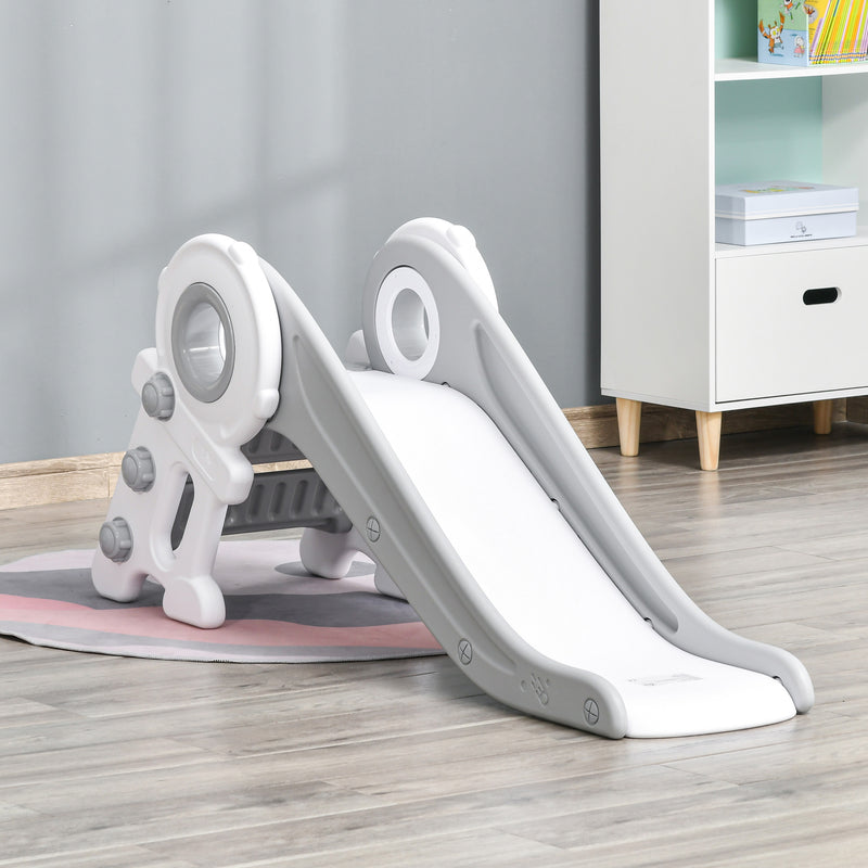 Scivolo per Bambini con 3 Scalini 133x52x58cm Grigio e Bianco