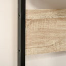 Scrivania con Foro Passacavi 110x48x90 cm in Legno e Metallo Nero