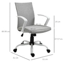 Sedia Ergonomica e Girevole da Ufficio in Tessuto Grigio 61x61x89-99 cm