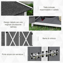 Casetta da Giardino Portautensili con Doppia Porta139x75x160 cm in Legno Grigia